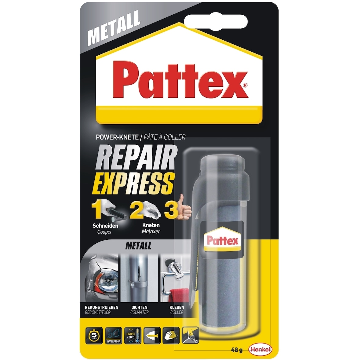 Powerknete Repair Express Metall 48g Packung mit 6 Stück