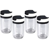 thumbnail of 4x Vorratsglas Glasbehälter Einmachglas 660ml Schraubdeckel Glas Sturzglas Küche