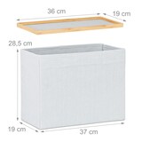 thumbnail of Relaxdays Hocker mit Aufbewahrung, Design Sitzhocker mit Stauraum, schmaler Bambus Holzhocker für die Garderobe, natur