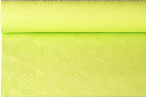 12 Rollen Papiertischtuch mit Damastprägung 6 m x 1,2 m limonengrün