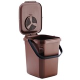 thumbnail of Caixote do lixo orgânico com filtro de carvão ativo. Capacidade 10 litros. Cor marron. DENOX.