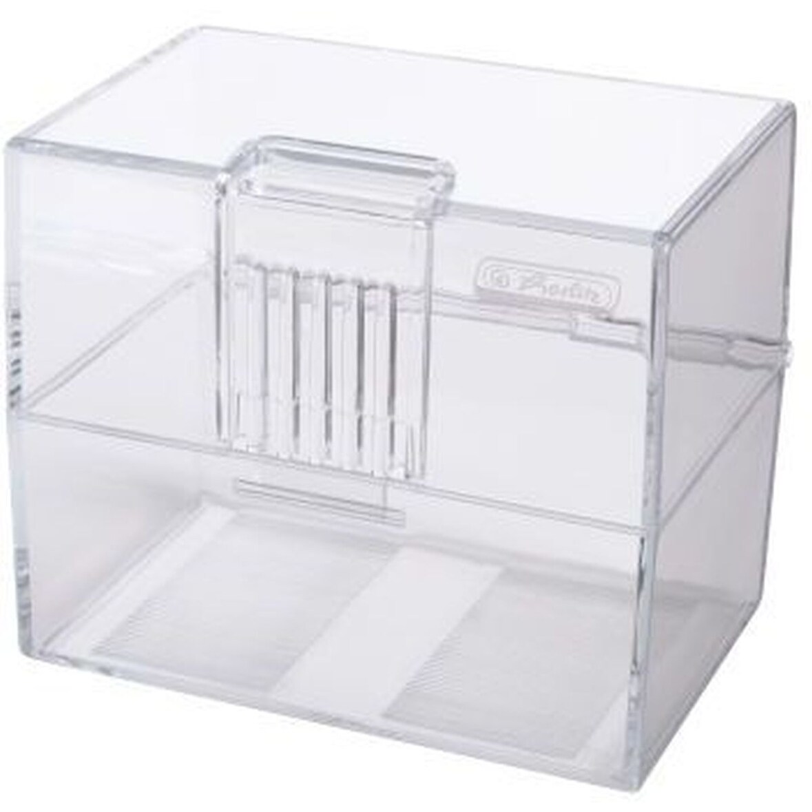 Karteikasten A8 Kunststoff für ca. 200 Karten transparent