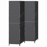 thumbnail of vidaXL Raumteiler Schwarz 195 x 180 cm Poly-Rattan