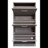 thumbnail of Casa Collection Sapateira 3 portas em melamina cor taupe 60x24x115 cm, móvel basculante economizador de espaço