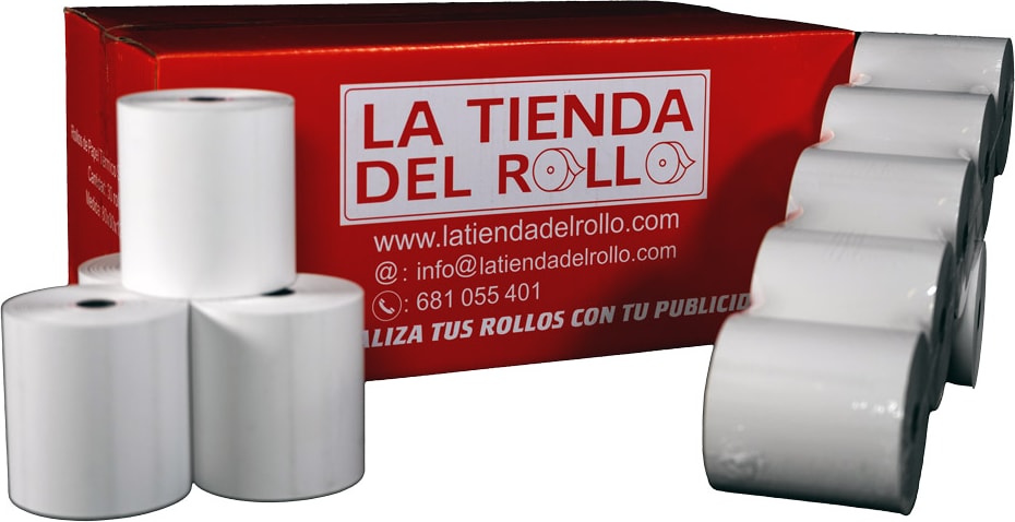 LA TIENDA DEL ROLLO 180 Rollos Papel Térmico 80x80x12 Sin Bisfenol A para impresora TPV