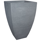 thumbnail of Pflanztopf Rillenstruktur eckig Kunststoff H 60 cm grau