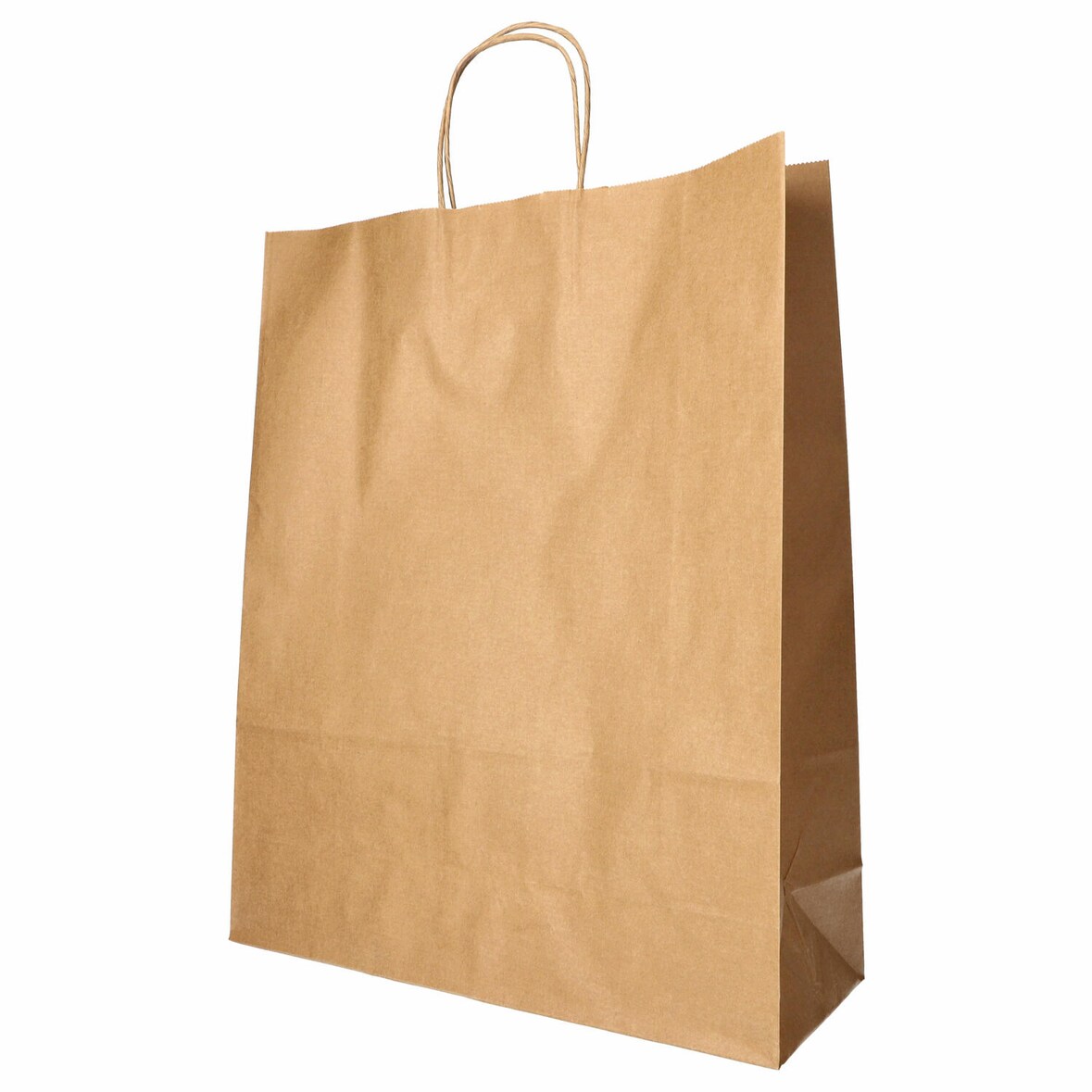 125x Papiertragetaschen mit Papierkordel Kordeltasche 40 x 32 x 12 cm braun