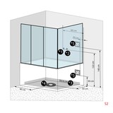 thumbnail of Kombination Badewanne Dusche K80-SW-TH-A-SC-EA Duschtempel 100x180 cm aktive Schlauch-Reinigung