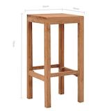 thumbnail of vidaXL Barhocker 2 Stk. Massivholz Teak