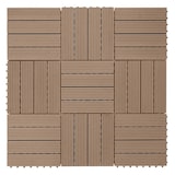 thumbnail of Pavimento in WPC Rodano, aspetto legno balcone/terrazza, 11x ciascuno 30x30cm = 1mq ~ base, teak lineare