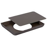 thumbnail of Gobel - Tarte rectangulaire cannelée - antiadhérente - fond mobile - 290x205 mm dim ext / 275x195mm dim int - h25mm - 225810