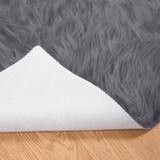 thumbnail of vidaXL Kunstschaffell Teppich Tafalla Anthrazit 80 x 200 cm Polyester
