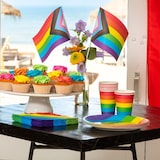 thumbnail of 8 Teller Regenbogen bunt