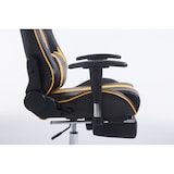 thumbnail of Racing bureaustoel Limit zwart/geel/met voetensteun