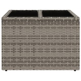 thumbnail of vidaXL Tuintafel met glazen blad 55x55x37 cm poly rattan grijs