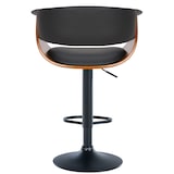 thumbnail of Set de 2 Taburetes de bar Vestal Nogal/negro/Simil cuero