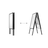 thumbnail of ALLboards Doppelseitige Werbetafel, Kundenstopper, Größe: A2, in einem schwarzen Aluminiumrahmen, abschließbar