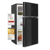 thumbnail of Exquisit Mini Kühl-Gefrierkombination KGC590-30-E-040E schwarz | Nutzinhalt: 85 L | 4-Sterne Gefrierfach | Türanschlag wechselbar