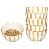 thumbnail of 6x Wald ocker Müslischale Ø14,3cm 550ml Steingut 6 Pers Dessert-Bowl Weihnachten