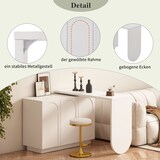 thumbnail of Drehbarer L-förmiger Schreibtisch 110x60x75 mit Stauraum und höhenverstellbaren Einlegeböden in Weiß für Büro und Arbeitszimmer