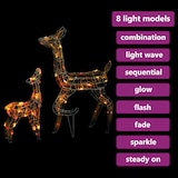 thumbnail of Famiglia Di Renne Di Natale 160 Led Colorati In Acrilico