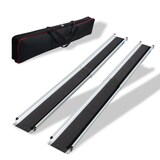 thumbnail of TRUTZHOLM 2 x Teleskoprampe 120 - 213 cm Traglast 272 Alu grau schwarz beschichtet inkl. Tasche Rollstuhlrampe