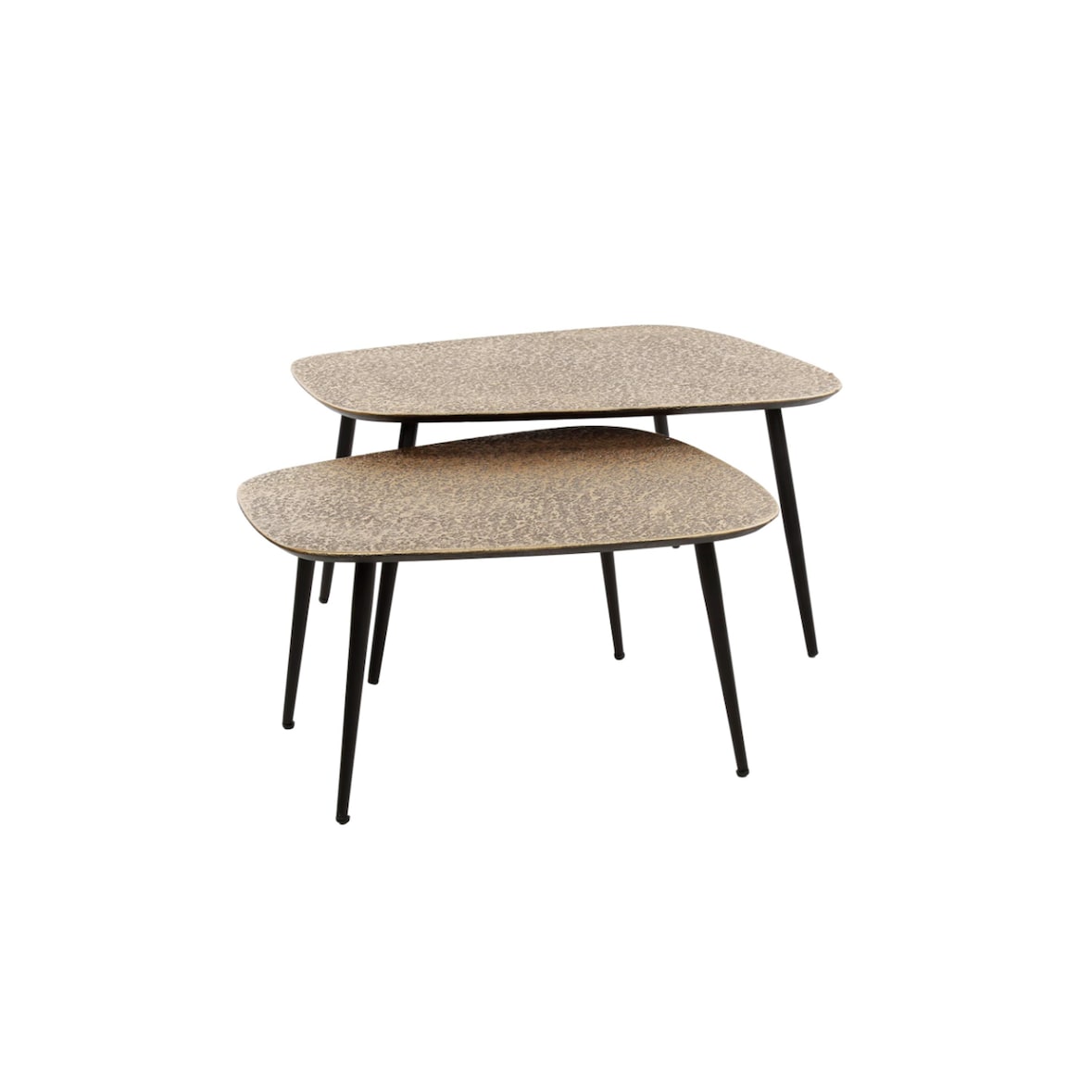 KAWOLA Couchtisch LAUCA Set 2-tlg. Metall bronze viereckig