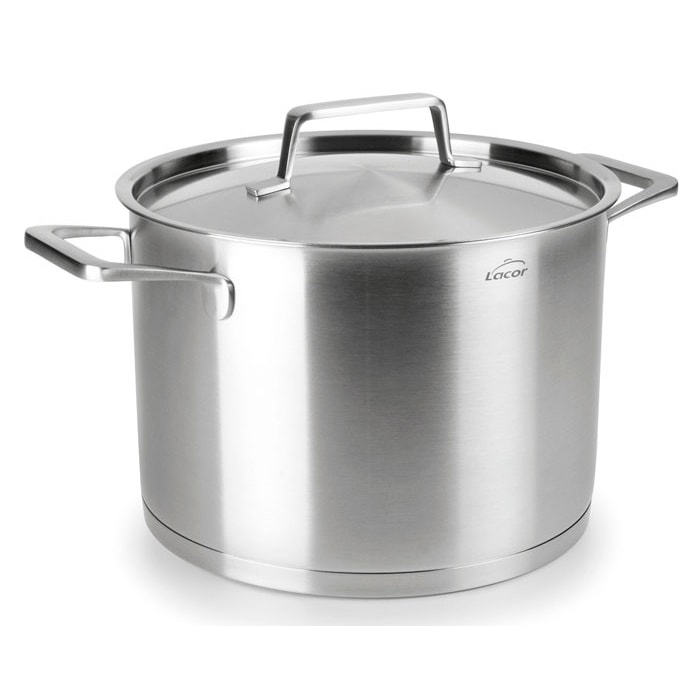 LACOR olla con tapa FOODIE acero 18/10 20x15.5 cm 4.8 L 45120 apto para hono e inducción