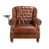 thumbnail of Angel Cerdá Fauteuil Chester en cuir marron cognac 5156C 93 x 99 x 90
