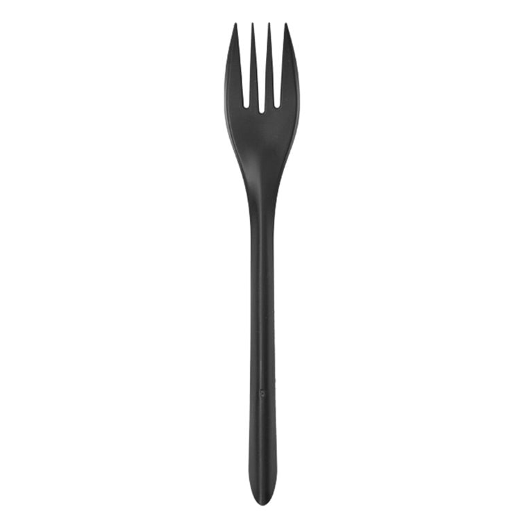 MONOUSO - Tenedor Reutilizable PP Negro 17,5cm (1.000 Uds)