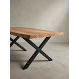 thumbnail of Couchtisch 120x60x46 cm Akazie Massivholz / Metall Baumkante, Design Wohnzimmertisch Rechteckig, Sofatisch Stubentisch Braun, Kaffeetisch mit
