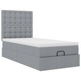 thumbnail of vidaXL Ottoman-Bett mit Matratze Hellgrau 80x200 cm Stoff