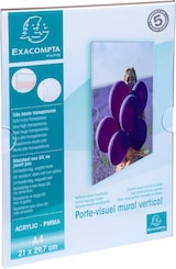 thumbnail of Exacompta 84858HD 10x Exacryl, Plakatträger zum Anschrauben und Ankleben, 1 Fach, A4 Hochformat - Kristall