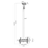 thumbnail of KIMEX - Soporte de techo inclinable para TV 43"-75", Modo Vertical, Altura 225 cm, Negro