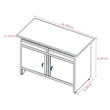 thumbnail of Werkbank Arbeitstisch Werktisch Metalltisch Werkzeugschrank Werkstatteinrichtung Metall Holzplatte Tisch Holztischplatte Smolensk Jet-Line
