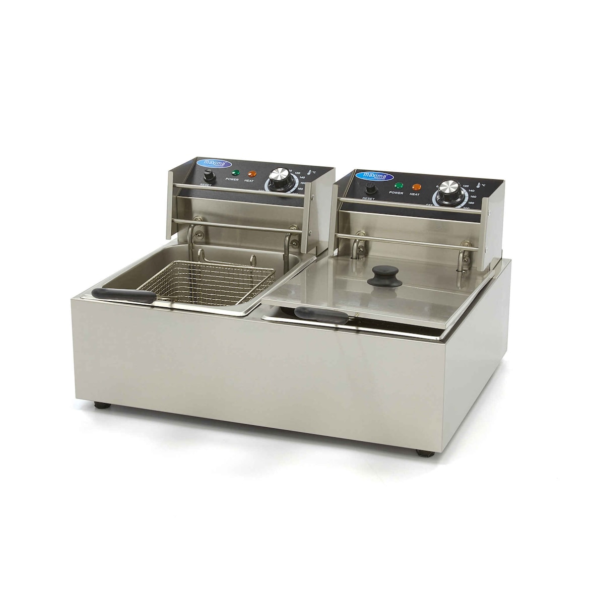 Freidora - 2 x 6 L - 2 cestas - hasta 2,4 kg de patatas fritas