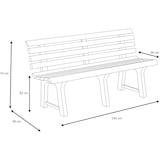 thumbnail of Banco  Jardín Resina Blanco 145x49 cm.