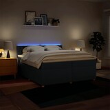 thumbnail of vidaXL Boxspringbett mit Matratze Blau 200x200 cm Stoff