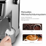 thumbnail of Espressomaschine mit Manometer, halbautomatisch, 20 Bar, Edelstahlgehäuse, 51 mm Filter, 10 mm Milchschaumdüse, Tassenwärmer, Touch-Bedienung