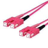 thumbnail of TELEGÄRTNER LWL Rangierkabel 2x G50/125 OM4, 1x SC Duplex - 1x SC Duplex, violett, 10 m
