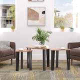 thumbnail of HOMCOM 3 Mesitas de Café Mesa de Centro Minimalista Patas de Acero con Funda de Plástico Mesa Nido para Salón Sofá 56x54.2x45.4cm