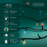 thumbnail of LED Lichterkette 3,7m Duracharge 50 LEDs Twinkle Effekt Batteriebetriebe Dekobeleuchtung Lichtergirlande 8 Funktionen Innen Außen Schwarz Bunt