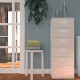 thumbnail of Briebe Cajonera Dormitorio Sinfonier Alto, Cómoda 6 Cajones, 110x40x40 cm (Alto x Ancho x Profundo), Nova, BRI-1074, Blanco