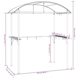 thumbnail of vidaXL Grillpavillon mit Seitenregalen Anthrazit 220x115x230 cm Stahl