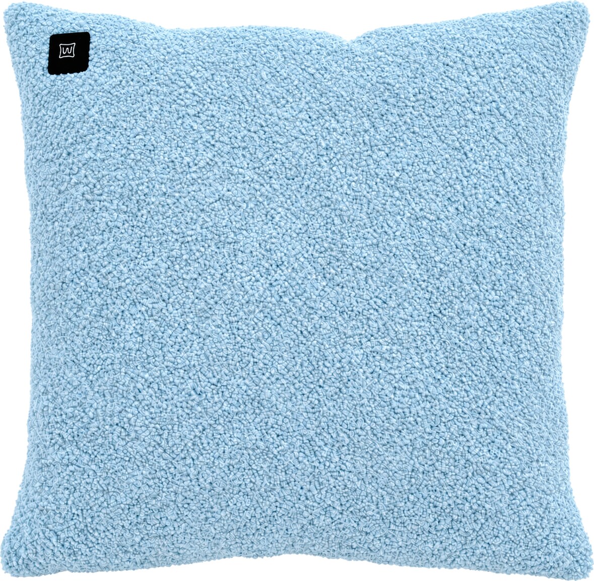 Kabelloses Heizkissen mit Akku (10.000mAh) - Teddy-Boucle Hellblau - Wärmekissen 45x45cm inkl. 2,5m USB-Kabel
