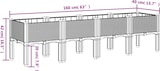 thumbnail of vidaXL Pflanzkasten mit Beinen Weiß 160x40x42 cm PP