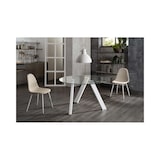 thumbnail of Mesa Fixa Rondò em Vidro Temperado e Pés Brancos