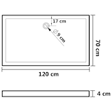 thumbnail of vidaXL Douchebak rechthoekig 70x120 cm ABS zwart