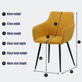 thumbnail of ALBATROS Esszimmerstühle 2er Set SALO, Grau - Modern und Stilvoll, bequemer Polsterstuhl - Eleganter Küchenstuhl, Stuhl Esszimmer