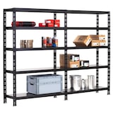 thumbnail of Etagère modulaire double 4 plateaux bois/métal 80x290xH176,8 cm 8 plateaux 145 cm ou 4 niveaux 290 cm 400 kg/plateau finition peinture époxy